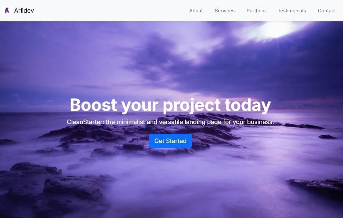 250 € HT Arlidev Starter – Page